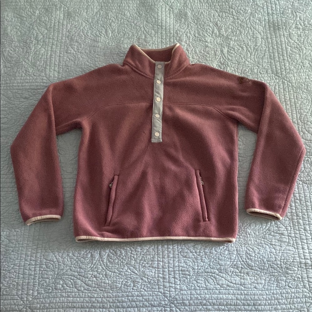 Burton Dusty Rose Snap-Front Fleece Pullover